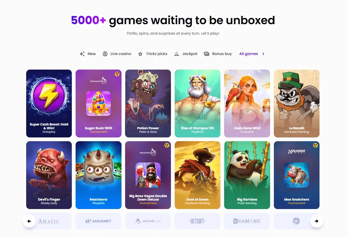 Trickz Online -Casino -Spielautomaten