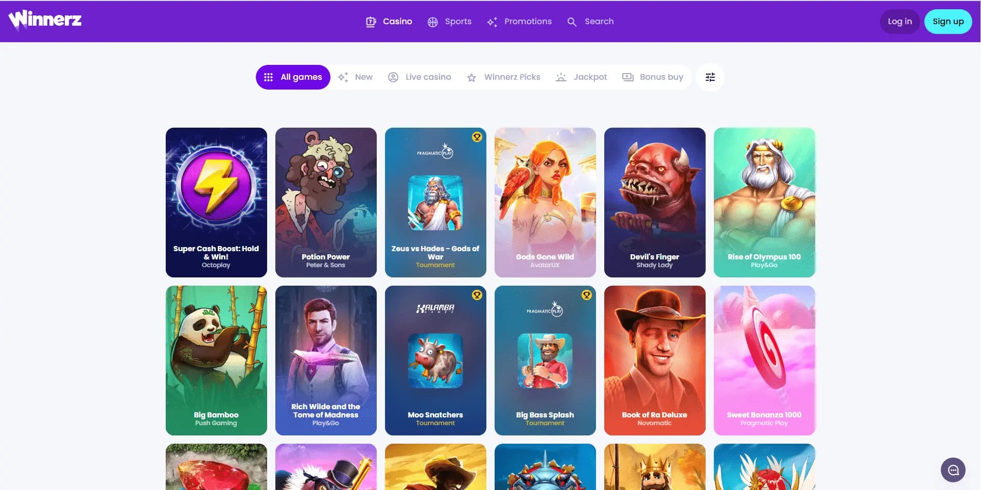 winnerz casino slot machines