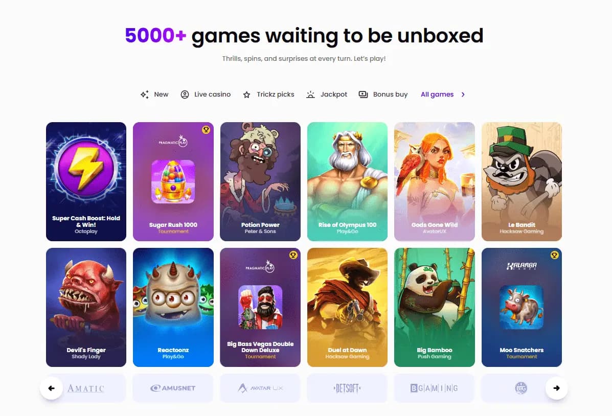 trickz online casino slot machines